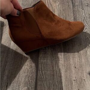 Brown Suede Ankle Boots
